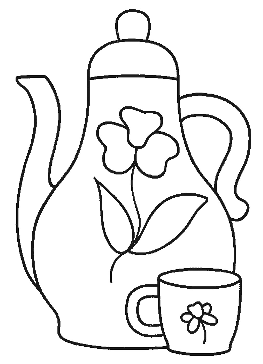Tea coloring #10, Download drawings