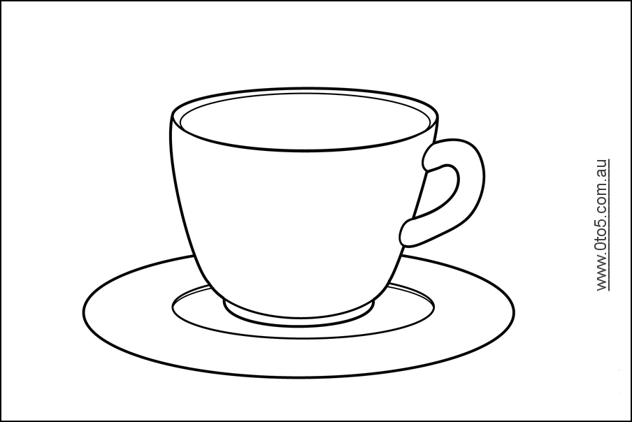 Tea Cup coloring #11, Download drawings