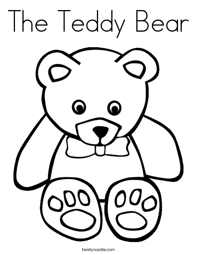 Teddy Bear coloring #4, Download drawings