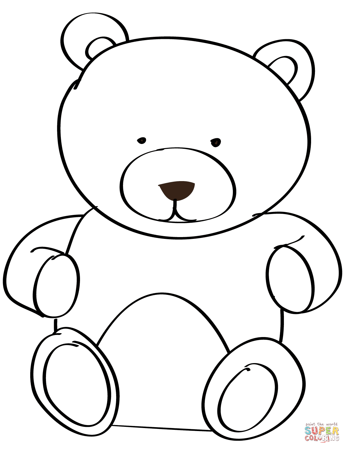 Teddy Bear coloring #10, Download drawings