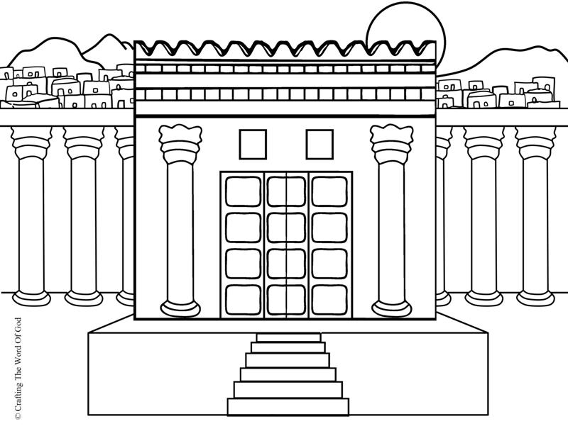 Temple coloring #4, Download drawings