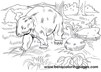 The Diprotodon coloring #16, Download drawings