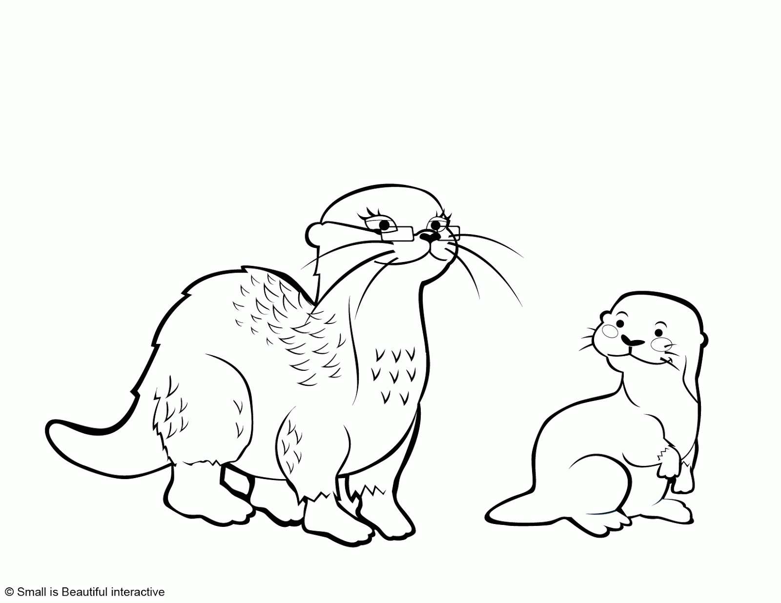The Otter coloring #13, Download drawings