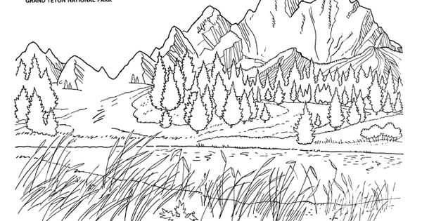 The Teton Range coloring #13, Download drawings