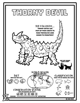 Thorny Devil coloring #10, Download drawings
