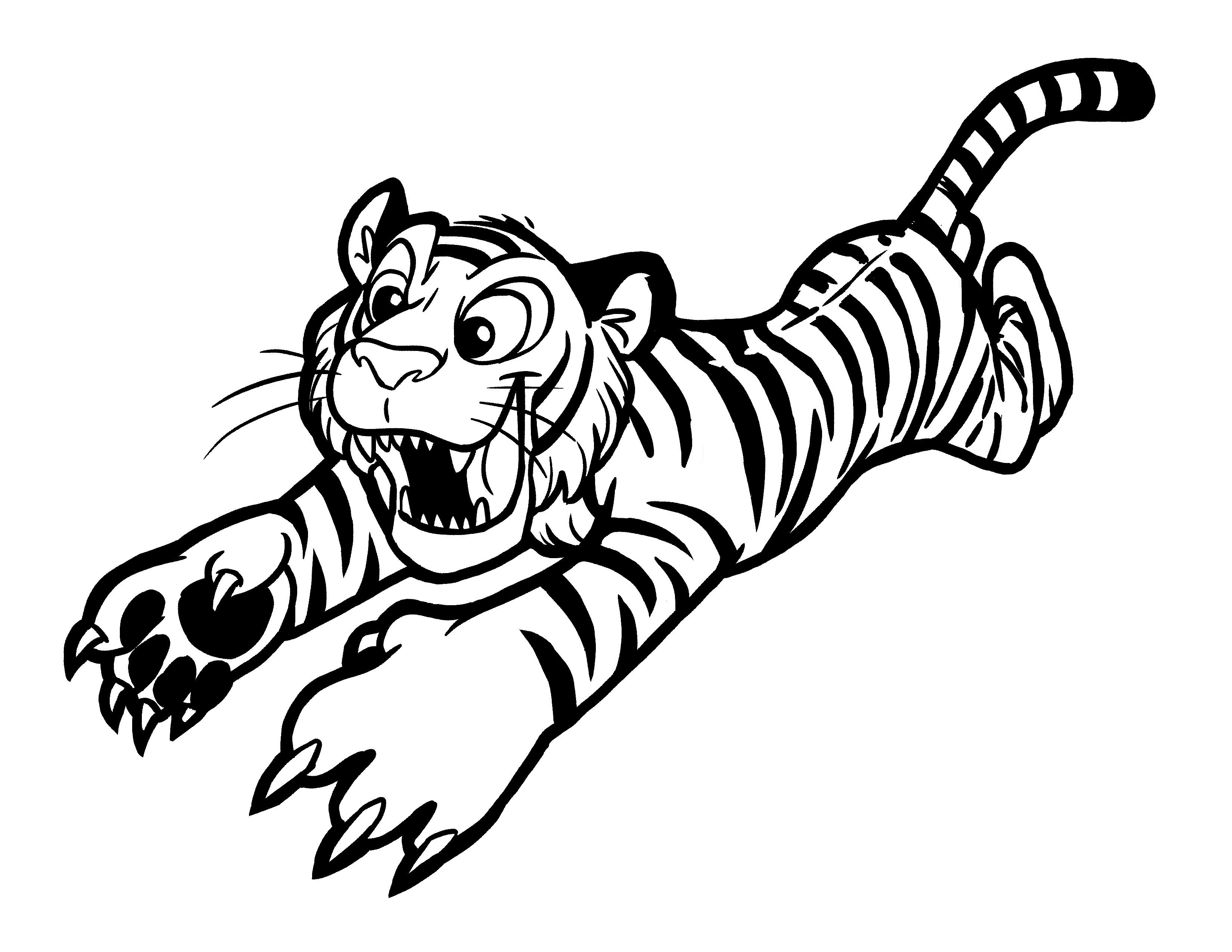 Tiger coloring #8, Download drawings