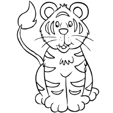 Tiger coloring #5, Download drawings
