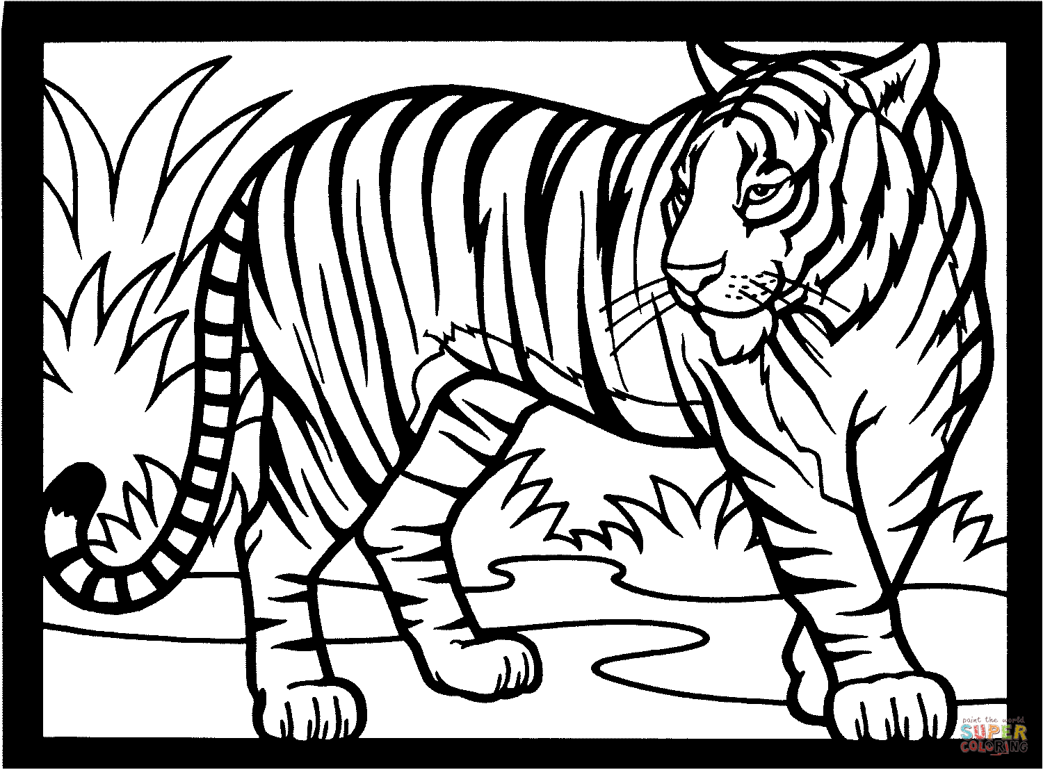 Tiger coloring #17, Download drawings