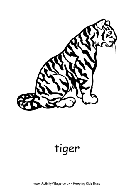 Tiger Print coloring #10, Download drawings