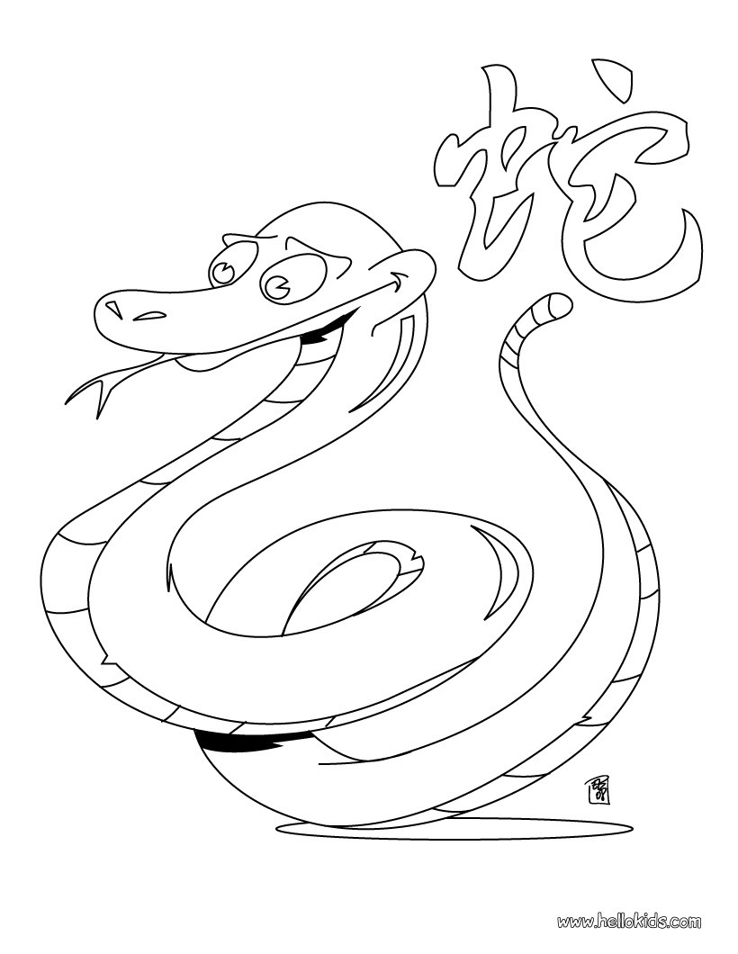 Tiger Snake coloring #7, Download drawings