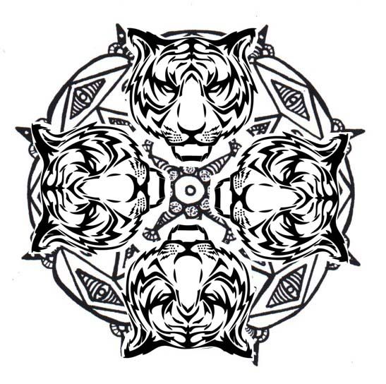 Tigres coloring #4, Download drawings
