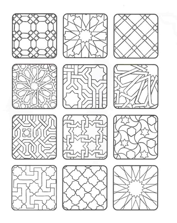 Tiles coloring #20, Download drawings