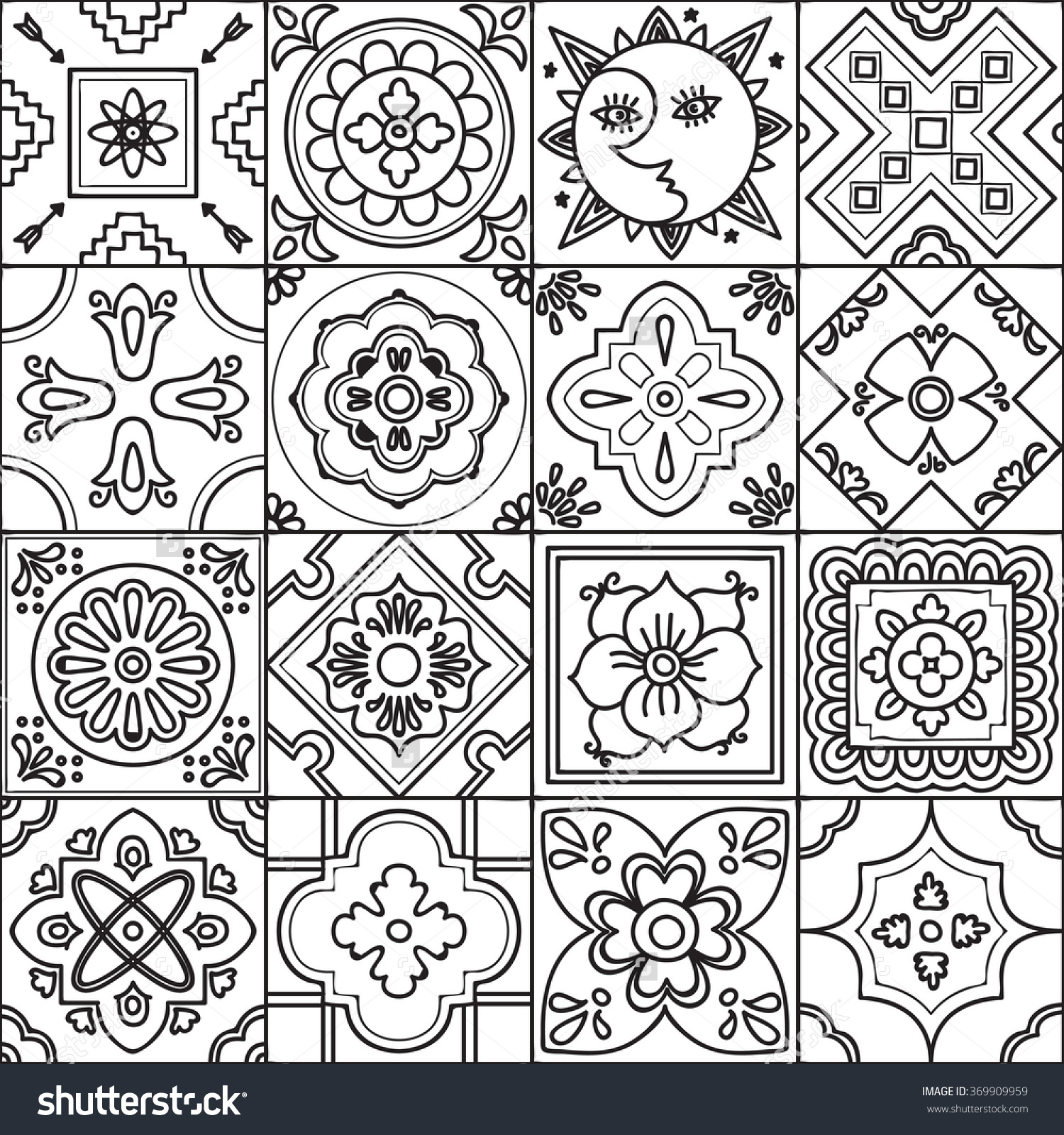 Tiles coloring #1, Download drawings