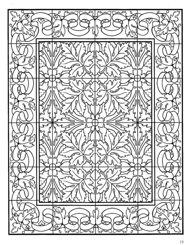 Tiles coloring #17, Download drawings