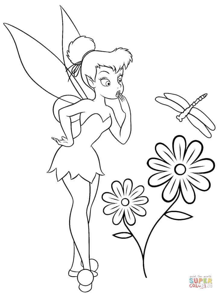 Tinker Bell coloring #5, Download drawings