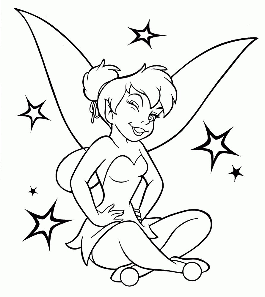 Tinker Bell coloring #4, Download drawings