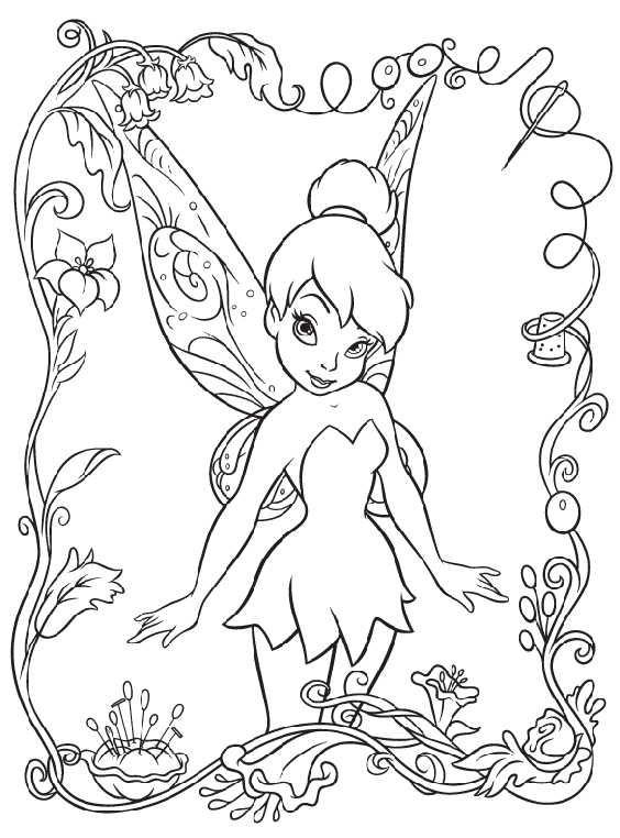 Tinker Bell coloring #14, Download drawings