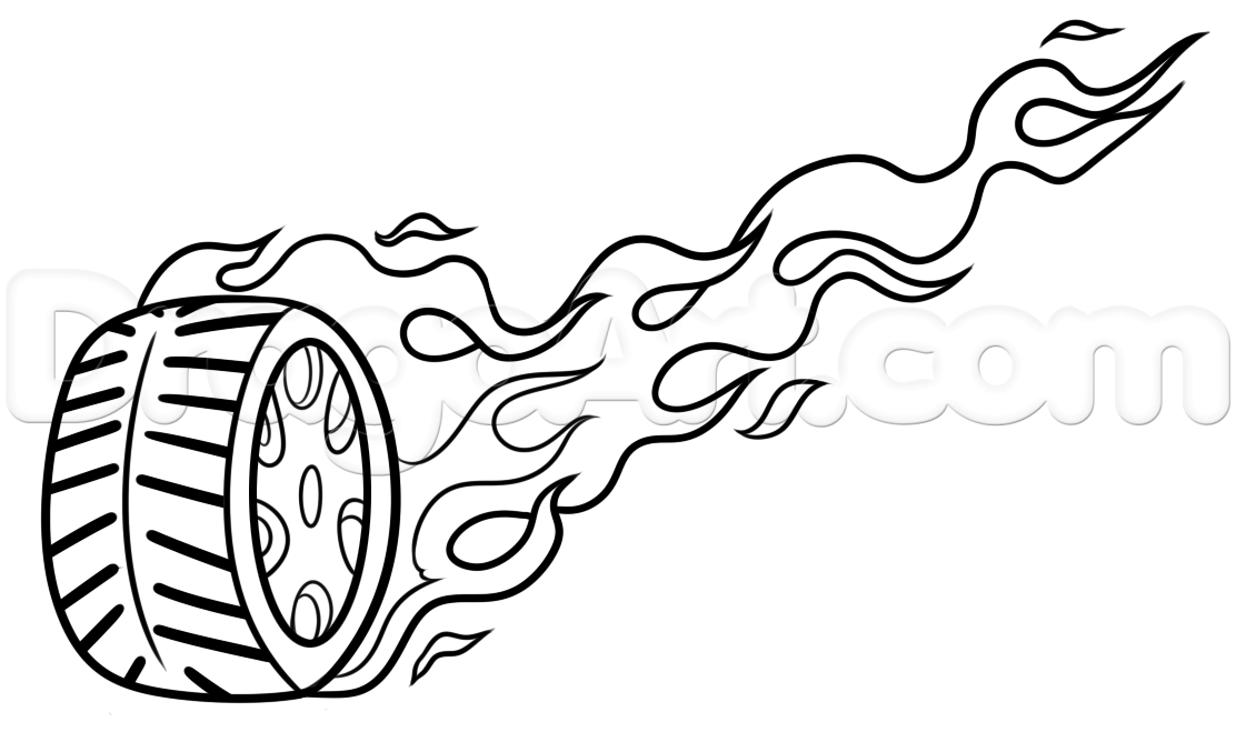 Tire coloring #7, Download drawings