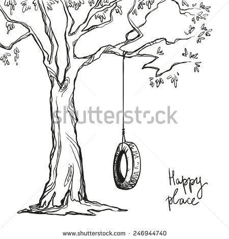 Tire Swing coloring #7, Download drawings