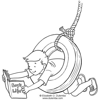 Tire Swing coloring #1, Download drawings