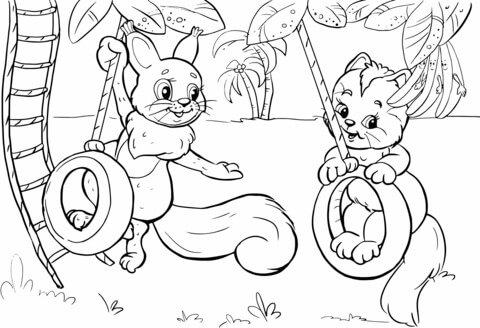 Tire Swing coloring #10, Download drawings