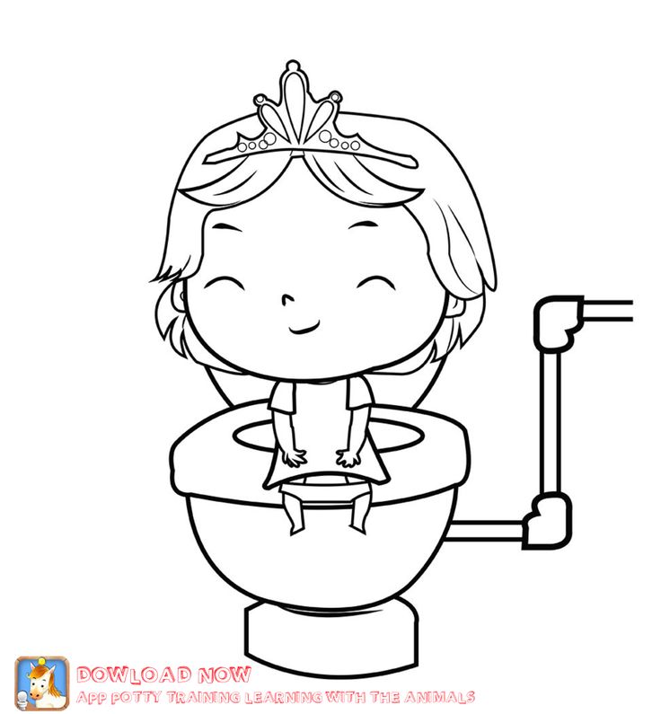 Toilet coloring #12, Download drawings