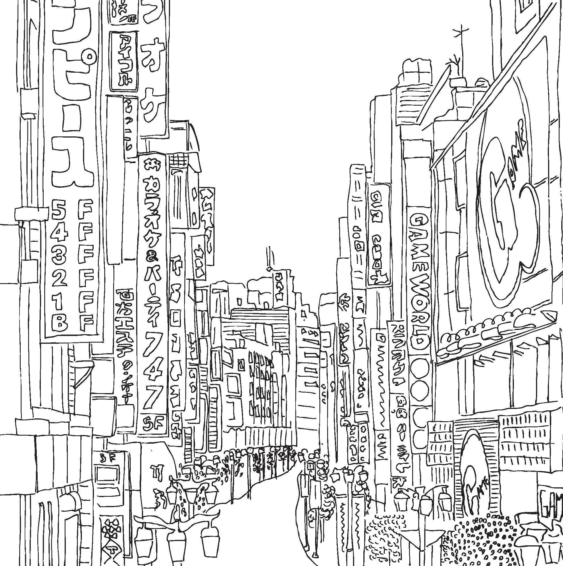 Tokyo coloring #19, Download drawings