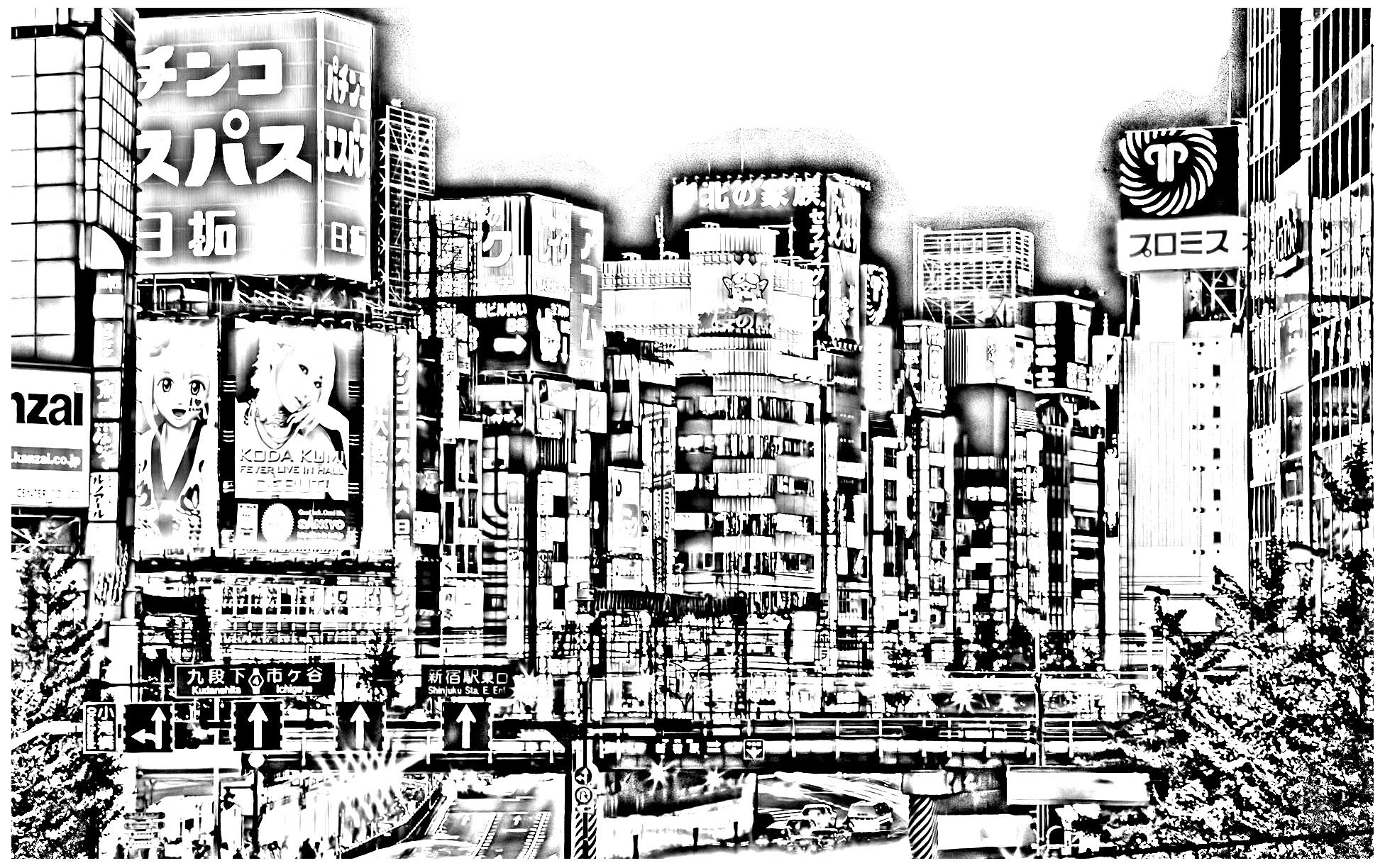 Tokyo coloring #11, Download drawings