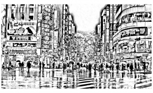 Tokyo coloring #1, Download drawings