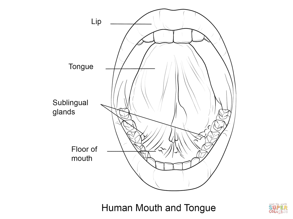Tongue coloring #7, Download drawings