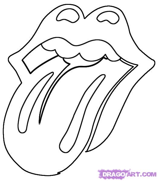 Tongue coloring #13, Download drawings