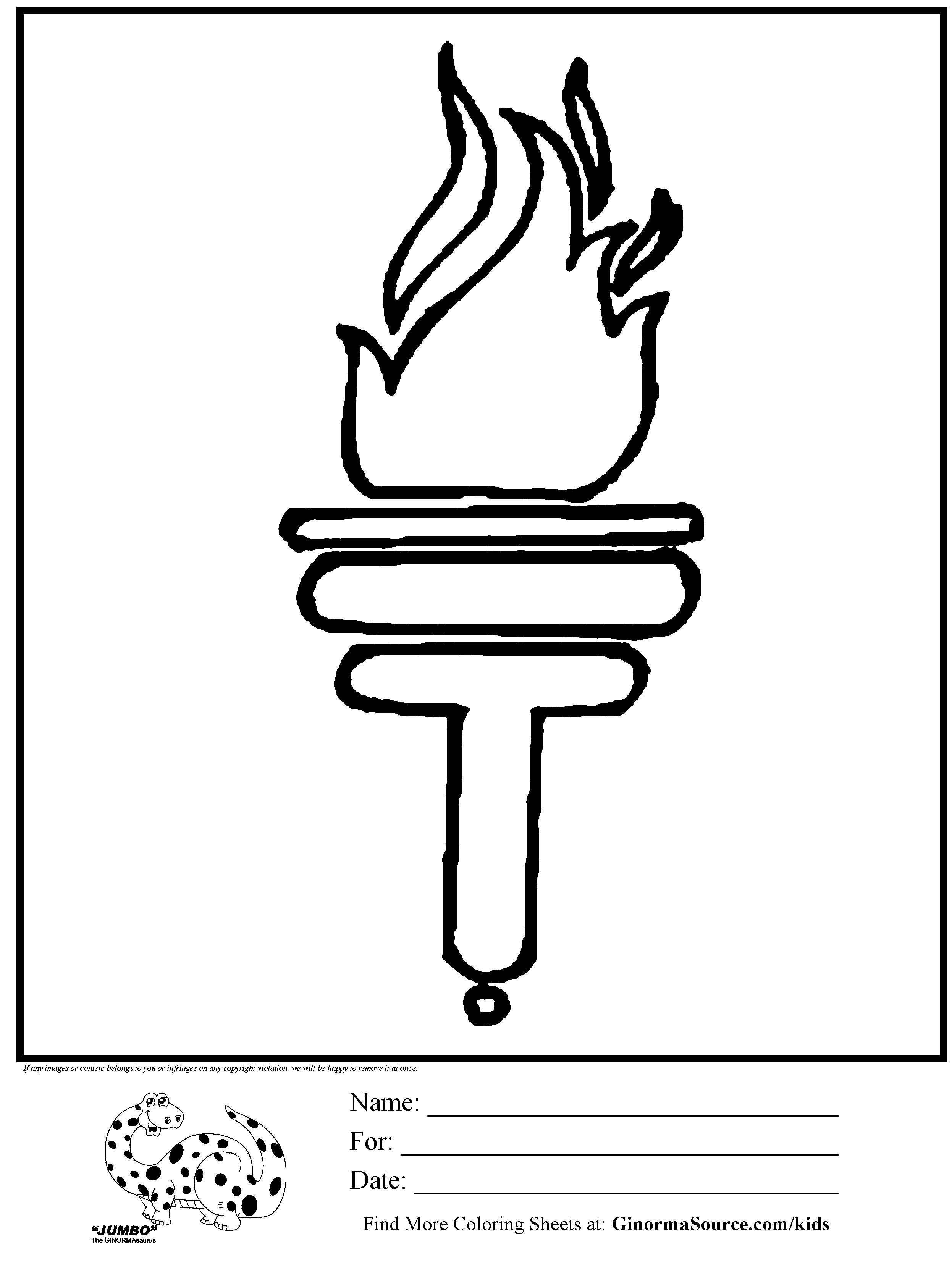 Torch coloring #9, Download drawings