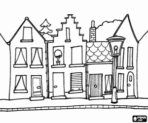 Town coloring #9, Download drawings