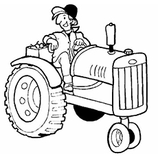 Tractor coloring #15, Download drawings