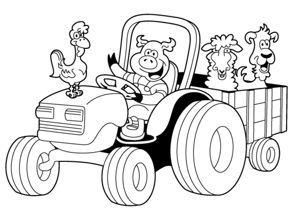 Tractor coloring #10, Download drawings