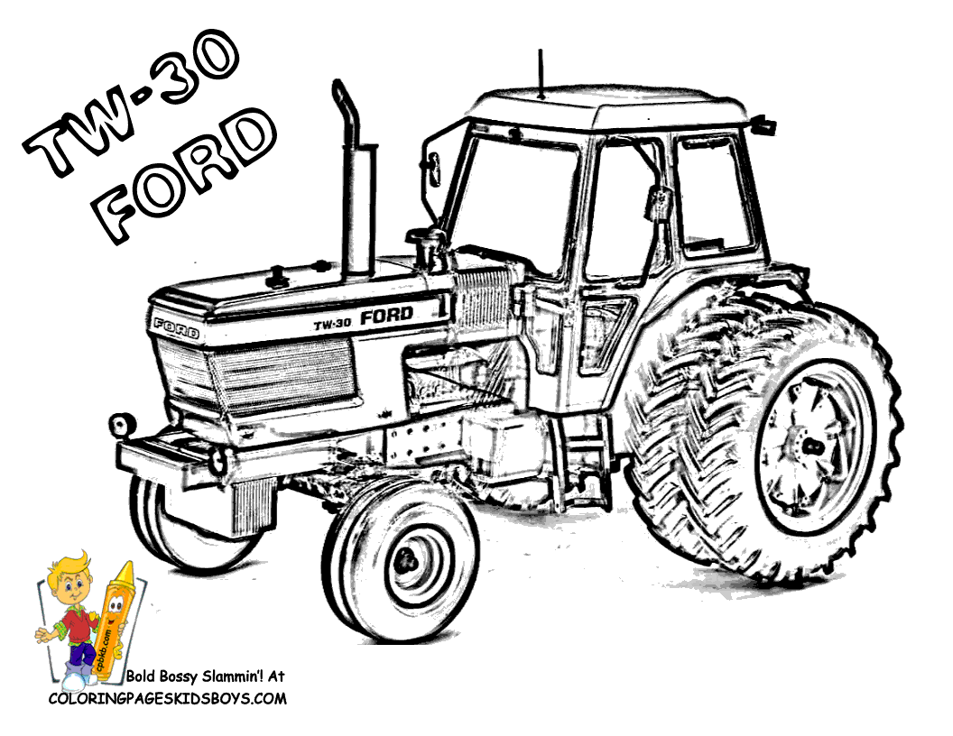 Tractor coloring #11, Download drawings