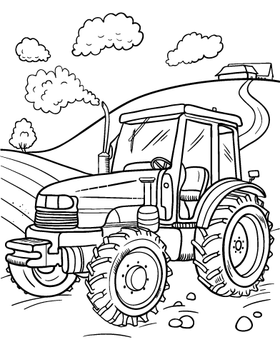 Tractor coloring #8, Download drawings