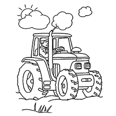 Tractor coloring #13, Download drawings