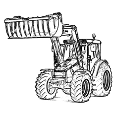 Tractor coloring #9, Download drawings