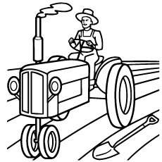 Tractor coloring #19, Download drawings