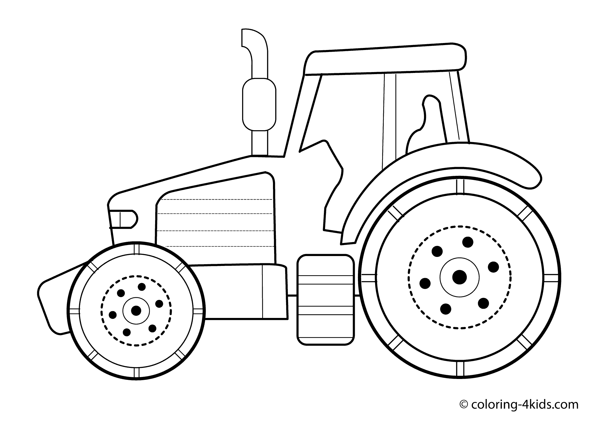 Tractor coloring #1, Download drawings