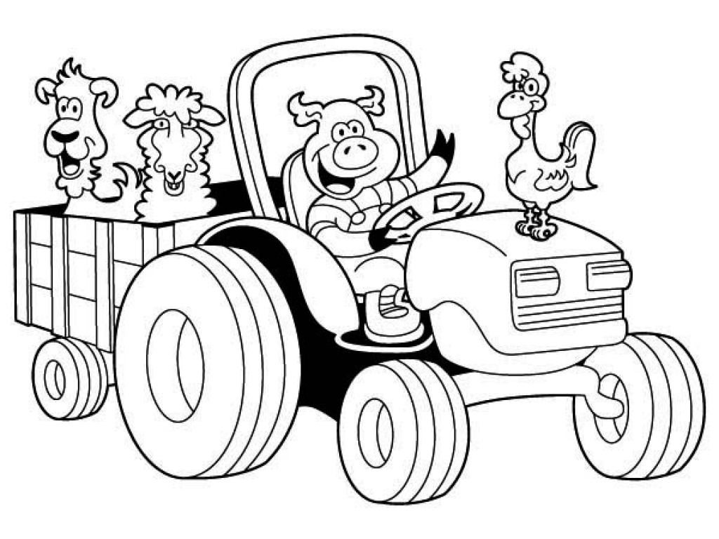Tractor coloring #4, Download drawings