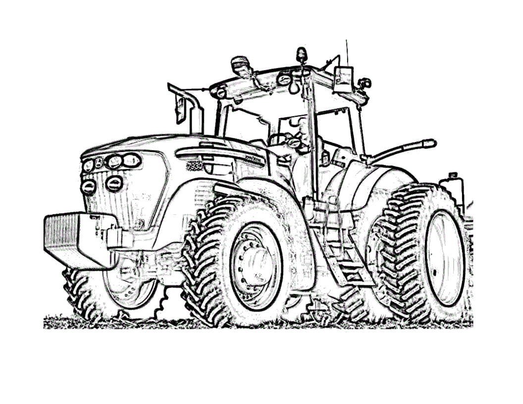 Tractor coloring #17, Download drawings