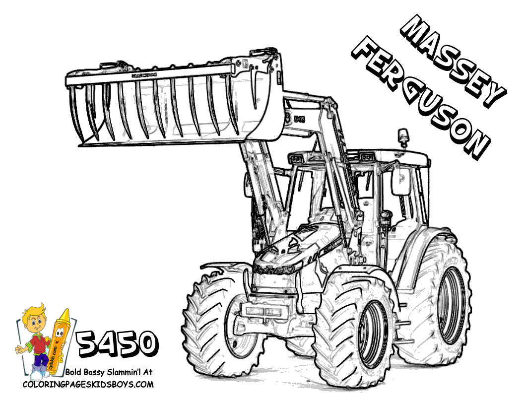 Tractor coloring #2, Download drawings
