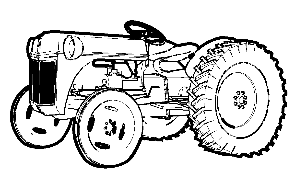 Tractor coloring #16, Download drawings