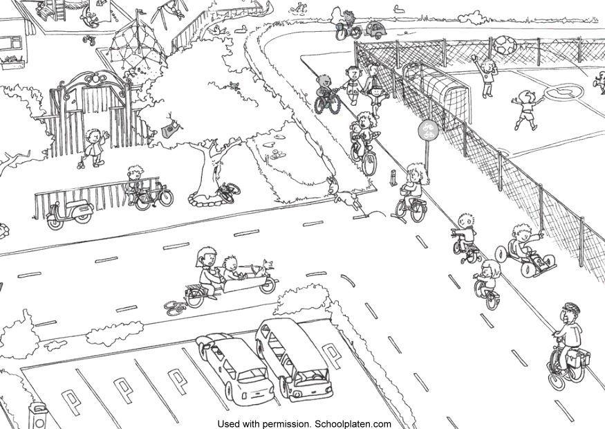 Traffic coloring #4, Download drawings