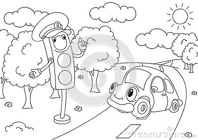 Traffic coloring #12, Download drawings