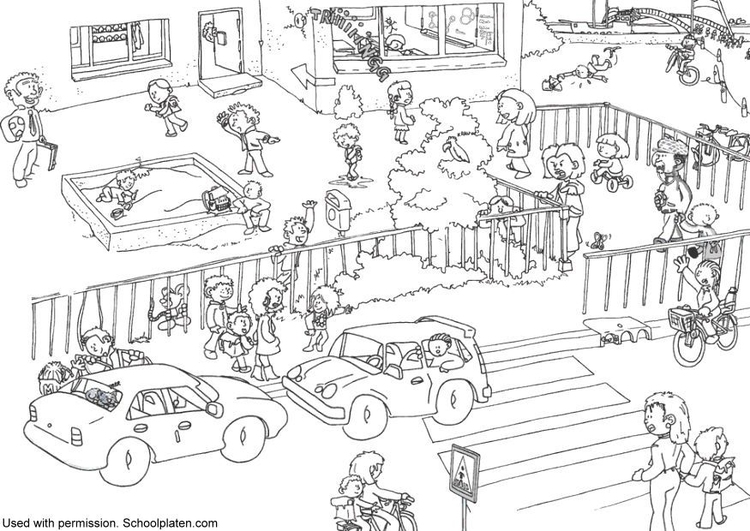 Traffic coloring #5, Download drawings