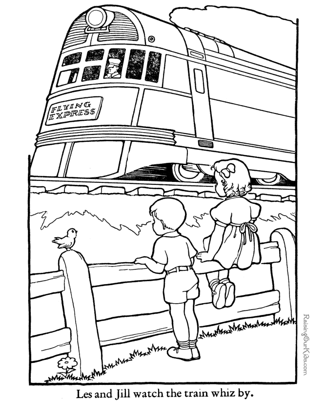 Train coloring #5, Download drawings