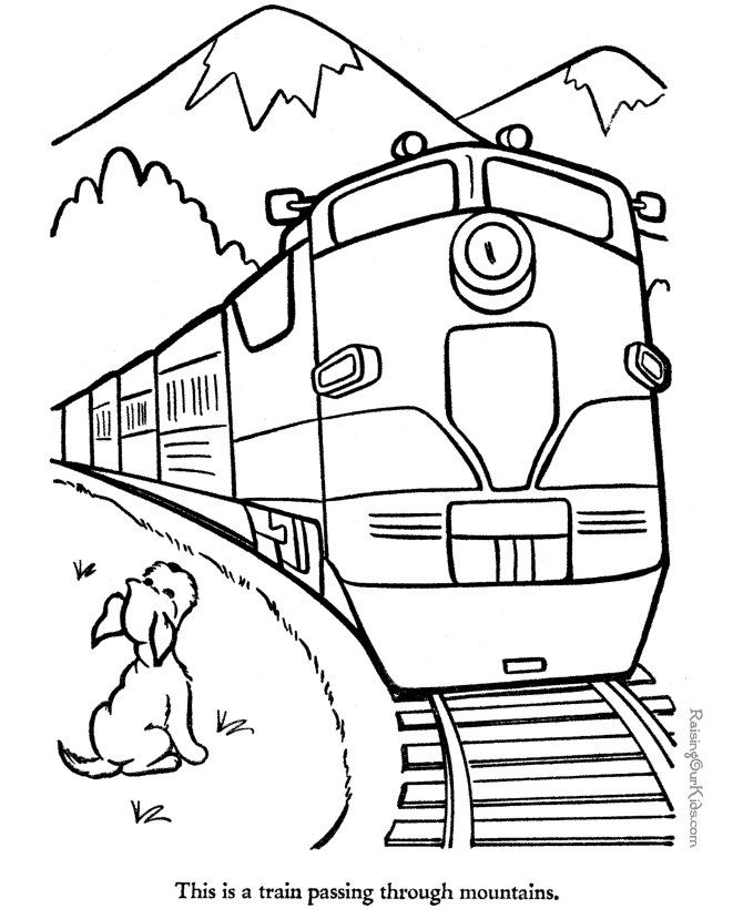 Train coloring #19, Download drawings